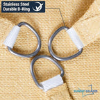 SUNNY GUARD Custom Size 12'x24' Sand Sun Shade Sail Rectangle UV Block Shade - Image 6