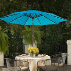 9 ft Solar Umbrella, 32 LED Lighted Patio Umbrella, Table Market Umbrella - Image 6