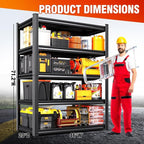 2-pack 46''W Storage Shelves, Adjustable Shelving Unit, 5T Metal Garage Shelving - Image 3