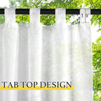 NICETOWN 2 Panels Sheer Outdoor Curtains Extra Wide - Image 2
