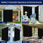 PureFit Outdoor Curtains for Patio Waterproof Weatherproof Outside Curtains | - Image 5