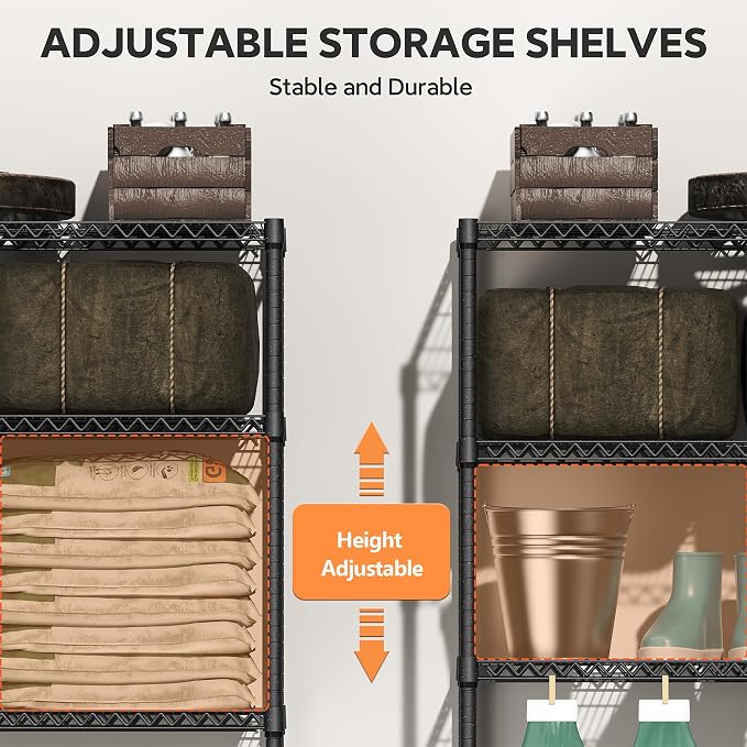 M MZG 2400LBS 47.3" W Stand Shelf Wire Rust-Proof Outdoor Storage Shelving - Image 4