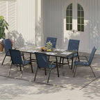 Stackable Outdoor Patio Dining Chairs Set of 4 – Heavy Duty, High Back Armchairs - Image 7
