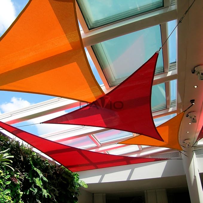 Patio Paradise 20' x 20' x 20' Sun Shade Sail Triangle Canopy Shade Cloth - Image 5