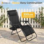 NEWBULIG Zero Gravity Chairs Set of 4, Folding Lounge Recliner Chair | Portable - Image 4
