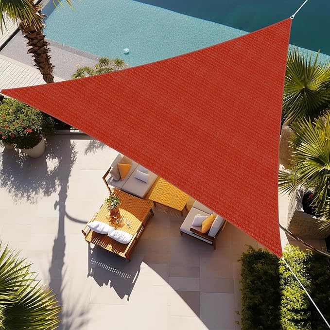 Shade&Beyond Custom Sun Shade Sail 5'x5'x5' Triangle Sun Sail Shades Patio UV by ShadeBeyond