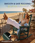 Oversized Outdoor Rocking Chairs Set of 4, HDPE Porch Rocker - Image 6