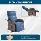 Zero Gravity Patio Swivel Recliner Chair - Image 2
