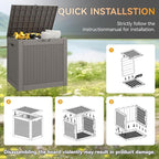 29 Gallon Outdoor Storage Box, Resin Deck Boxes Indoor and outdoor, Waterproof - Image 6
