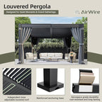 Airwire 10x12 FT Louvered Pergola - Image 4
