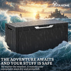 YITAHOME 80 Gallon Outdoor Storage Box | Large Water Resistant Resin Deck Box - Image 5