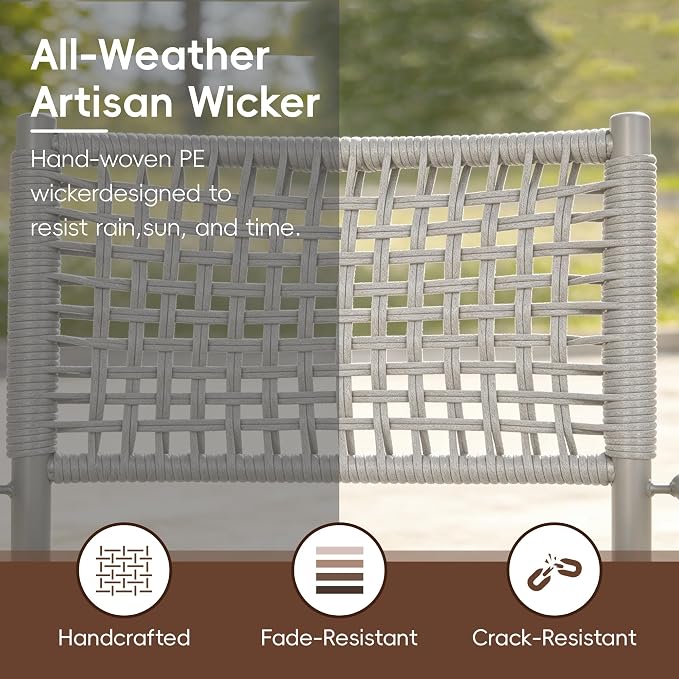 Patio Chairs Set of 6, Stackable Outdoor Dining Chairs - Image 4