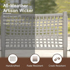 Patio Chairs Set of 4, Stackable Outdoor Dining Chairs - Image 4