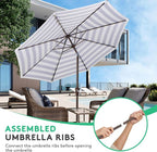 JEAREY 10 ft Outdoor Patio Umbrella w/Tilt and Crank - Image 4