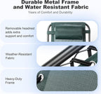 Nazhura Set of 2 Relaxing Recliners Patio Chairs Adjustable Steel Mesh Zero - Image 5