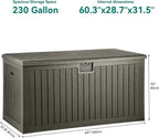 YITAHOME 230 Gallon Large Deck Box - Image 6