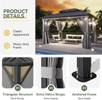 Aoxun Gazebo 10x14 Hardtop Gazebo - Image 6