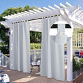 2 Panels Windproof Detachable Top Blackout Outdoor Curtains by StangH