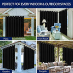 PureFit Outdoor Curtains for Patio Waterproof Weatherproof Outside Curtains | - Image 5