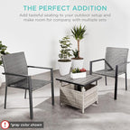 Best Choice Products Set of 2 Stackable Outdoor Wicker Dining Chairs - Image 6