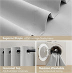MIULEE Light Grey 96 Inch 100% Blackout Curtains - Image 7