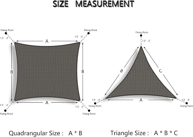 Tronssien Rectangle 8'x12' Sun Shade Sail, 95% UV Blockage Canopy Awning - Image 7