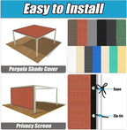 Amagenix 90% Pergola Shade Cover 12' X 14' Sun Shade Cloth - Image 4