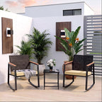 Gizoon 3 Pieces Rocking Patio Bistro Set | - Image 3