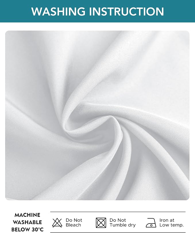 Windproof Outdoor Curtains for Patio Waterproof 4 Pcs 54x95 In White | Grommet - Image 7