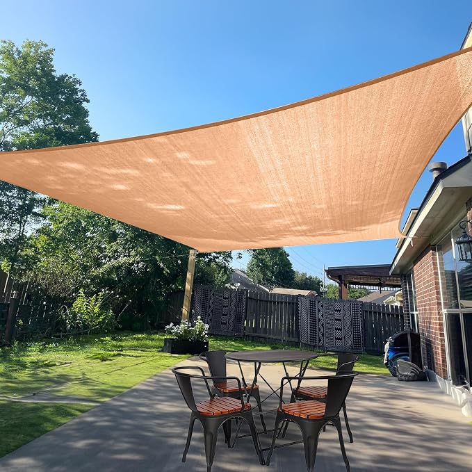 Sun Shade Sail 6'x12' Peach Fuzz Rectangle Custom Size | 95% UV Block, Cooling by SUNLAX