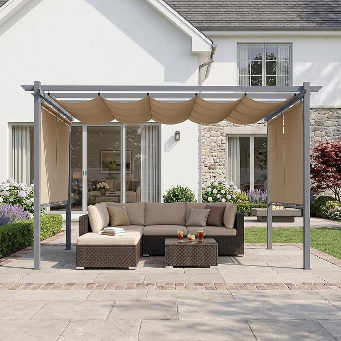 10 x 10 ft Outdoor Pergola by Aoodor