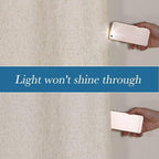 H.VERSAILTEX Linen Blackout Curtains Durable Thick Textured Linen Look 100% - Image 4