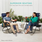 Best Choice Products Set of 2 Adjustable Steel Mesh Zero Gravity Lounge Chair - Image 8