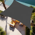 Shade&Beyond Rectangle Sun Shade Sail 20'X20' Permeable Canopy Dark Grey by ShadeBeyond