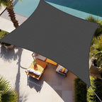 Shade&Beyond Rectangle Sun Shade Sail 20'X20' Permeable Canopy Dark Grey by ShadeBeyond