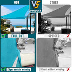 LOVE STORY Custom Size 7' x 7' x 9.9' Sun Shade Sail, Turquoise Blue | HDPE - Image 7