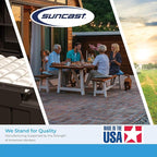 Suncast 99 Gal Wicker Resin Deck Box, Storage Chest Bin - Image 9
