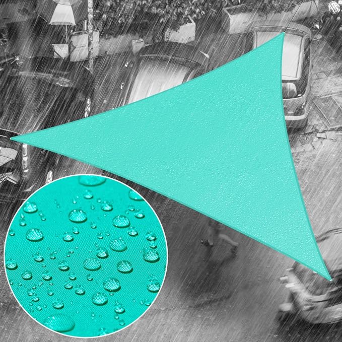 Royal Shade 15' x 15' x 15' Turquoise Triangle Waterproof Sun Shade Sail Order by RoyalShade