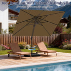 10' X 10' Patio Umbrella Cantilever Outdoor Rectangle Umbrella - Image 4