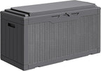 Greesum 100 Gallon Resin Deck Box Large Outdoor Storage by BuynowfromGreesum