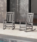 SERWALL Oversized Outdoor Rocking Chairs Set of 2, Patio Rocker, Space Gray | by SERWALL