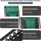 Oversized Zero Gravity Lounge Chair, Foldable Lawn Recliner Outdoor Chair | - Image 5