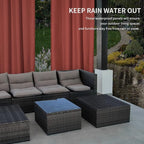 Easy-Going 100% Waterproof Outdoor Curtains 54x96 inch, Terra Red | Windproof - Image 4