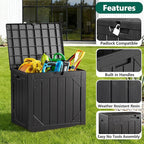 Outdoor Storage Box, 31 Gallon Lockable Waterproof Deck Storage Box, Yard - Image 5