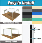 Amagenix 90% Pergola Shade Cover 9' X 11' Sun Shade Cloth - Image 3