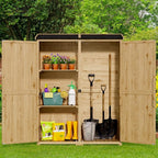 Gizoon Outdoor Cabinet, Waterproof Roof, Double Lockable Wooden Shed | 2 - Image 2