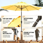 Ayge Patio Umbrella 9FT Outdoor Umbrella Patio - Image 2