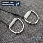 SUNNY GUARD Custom Size 12'x20'x22.4' Dark Grey Sun Shade Sail Right Triangle - Image 6