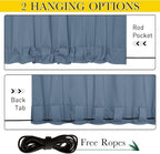 NICETOWN Weighted Curtains for Patio Waterproof W66xL84 Stone Blue 2 Panels | - Image 2