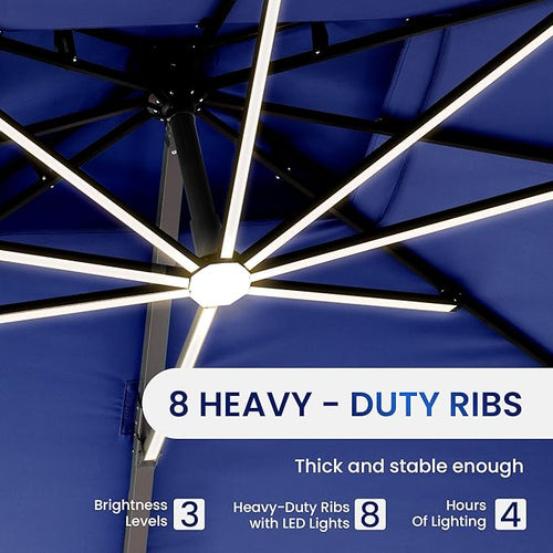 10 X 13 FT Cantilever Patio Umbrella Outdoor - Image 2